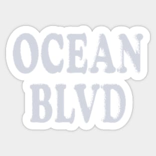 OCEAN BLVD (distressed) Sticker